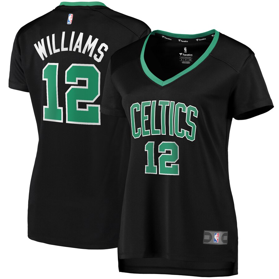 Women's Boston Celtics Grant Williams #12 Fast Break Fanatics Branded Statement Edition Replica Player Black Jersey 2401GENT